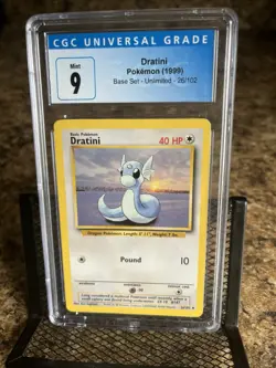 CGC 9 Dratini 1999 Base Set 1st Edition 26/102 Pokemon Card psa - Image 4