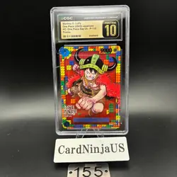 CGC PRISTINE 10 Luffy P-110 ONE PIECE Premium Card Collection ONE PIECE DAY 25 - Image 1
