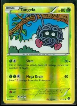 Tangela 1/114 Common Reverse Holo XY - Steam Siege Pokemon Card - Image 1