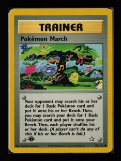 Pokemon March 102/111 Common 1st Edition Non Holo Neo Genesis Pokemon Card - Image 1