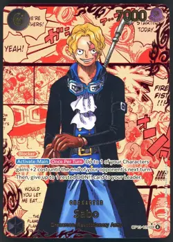 Sabo Red OP13-120 SEC Manga Alt Art Carrying on His Will One Piece Card ENGLISH - Image 1