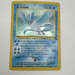 Pokemon Articuno 2/62 Fossil Holo Rare 70 HP Unlimited English Card - Image 1