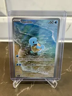 Pokemon TCG Squirtle 170/165 Scarlet & Violet 151 Illustration Rare Holo Card - Image 1