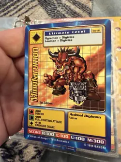 Bandai Digimon Trading Card Series 1 Minotarumon Bo-21 1st Edition - Image 3