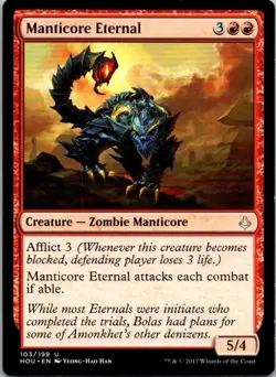 Magic the Gathering Manticore Eternal Hour of Devastation MTG Free Shipping! - Image 1