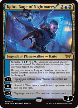 MTG Kaito Bane of Nightmares DSK NM Mythic Legendary Planeswalker 220 Duskmourn - Image 1