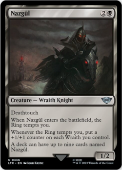 MTG Nazgul LTR NM U 336 Creature Wraith Knight Lord Of The Rings LOTR Magic - Image 1