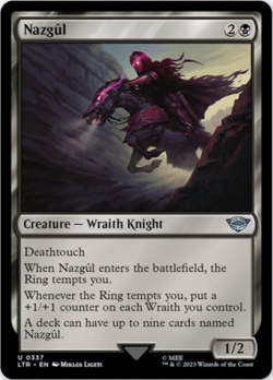MTG Nazgul LTR NM U 337 Creature Wraith Knight Lord Of The Rings LOTR Magic - Image 1