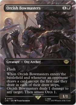 MTG Orcish Bowmasters LTR NM Rare 433 Borderless Lord Of The Rings LOTR Magic - Image 1