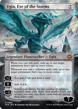 MTG Ugin Eye of the Storms TDM NM Mythic Legendary Planeswalker 382 Borderless - Image 2