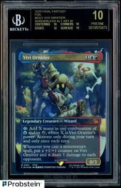 2025 Final Fantasy Borderless #0321 Vivi Ornitier Foil BGS 10 BLACK LABEL - Image 1