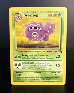 Pokemon TCG - WEEZING - 45/62 - UNLIMITED - FOSSIL (1999) - WOTC - VINTAGE - LP - Image 1