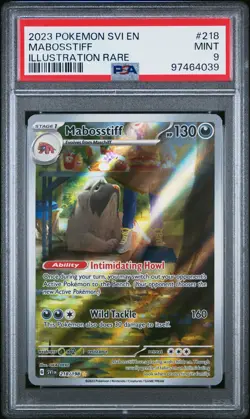 2023 POKEMON SVI EN-SCARLET & VIOLET ILLUSTRATION RARE #218 MABOSSTIFF PSA 9 - Image 1