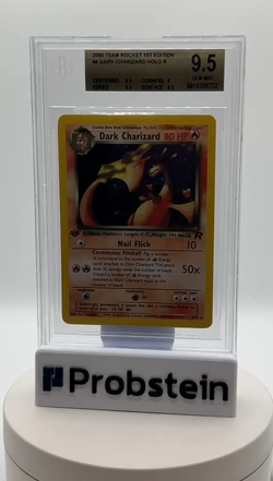 2000 Pokemon Team Rocket 1st Edition #4 Dark Charizard Holo BGS 9.5 GEM MINT - Image 2
