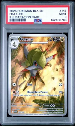 FRAXURE #146 ILLUSTRATION RARE 2025 POKEMON BLK EN BLACK BOLT PSA 9 MINT - Image 1