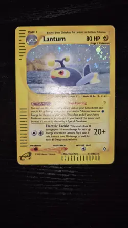 2003 Pokemon TCG WOTC Aquapolis H15/H32 Lanturn Holo LP - Image 1