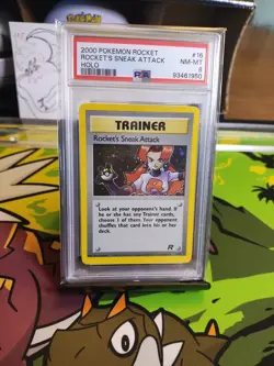 Rocket's Sneak Attack Team Rocket Holo #16 PSA 8 NM-MT 2000 Vintage Pokemon - Image 3