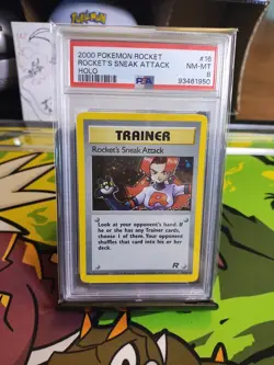 Rocket's Sneak Attack Team Rocket Holo #16 PSA 8 NM-MT 2000 Vintage Pokemon - Image 4