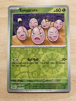 Pokemon TCG Exeggcute Scarlet & Violet-151 102/165 Reverse Holo Common - Image 1