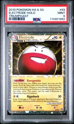 2010 POKEMON TRIUMPHANT ELECTRODE PRIME #93 ULTRA RARE PSA 9 MINT #114901982 - Image 1