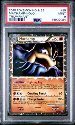 2010 POKEMON TRIUMPHANT MACHAMP PRIME #95 ULTRA RARE PSA 9 MINT #114902084 - Image 1