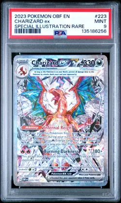 2023 Pokemon SV Obsidian Flames OBF EN Charizard ex #223/197 PSA 9 - Image 1
