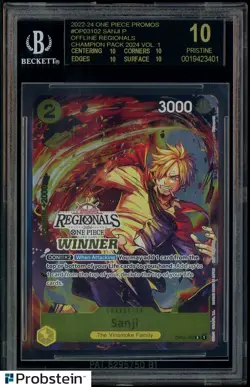 One Piece TCG Offline Regionals Championship WINNER Sanji BGS 10 Black Label - Image 1