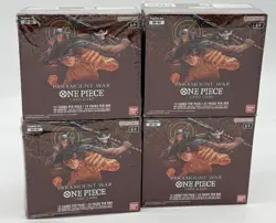 Lot of (4) One Piece English OP-02 Paramount War Booster Boxes Sealed - Image 1