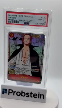 2024 One Piece PRB01 Manga Alt Art #120 Shanks PSA 10 GEM MINT - Image 2