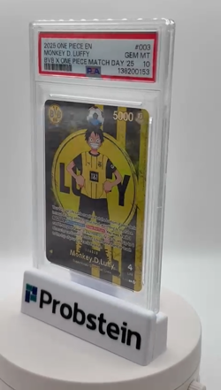 2025 ONE PIECE PROMOS BVB X ONE PIECE MATCH DAY 2025 #003 MONKEY D. LUFFY PSA 10 - Image 2