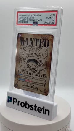 2024 One Piece OP09 EN Wanted Alternate Art #119 Monkey D. Luffy PSA 10 - Image 2