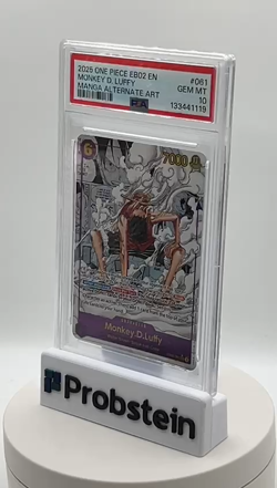 2025 One Piece EN EB02 Manga Alternate Art #061 Monkey D. Luffy PSA 10 GEM MINT - Image 2