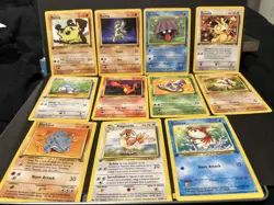 11 Vintage Pokemon TCG Lot ALL 1st Editions Rocket Base Set Jungle Fossil - Image 1
