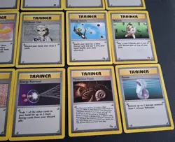 17 Pokemon TCG Vintage Trainer Lot Fossil Team Rocket Base Set Shadowless WOTC - Image 4