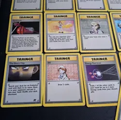 17 Pokemon TCG Vintage Trainer Lot Fossil Team Rocket Base Set Shadowless WOTC - Image 5