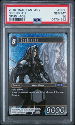 Sephiroth Opus 1 Final Fantasy TCG FFTCG 1-186L PSA 10 Gem Mint - Image 1