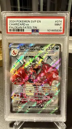 PSA 9 MINT Charizard ex 074 Sv: Scarlet & Violet Promo Cards Holo - Image 1
