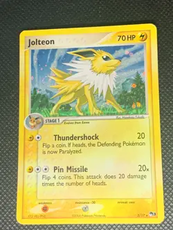 Jolteon 3/17 Holo Swirl - Pop Series 3 Pokemon Card - MP - Image 1