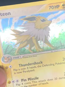 Jolteon 3/17 Holo Swirl - Pop Series 3 Pokemon Card - MP - Image 3
