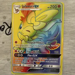 Pokemon Sylveon GX Holo Card 158/145 Secret Rare Fairy Pokemon TCG English - Image 1