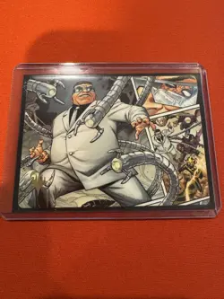 Rare Gold Stamped Doctor Octopus, Master Planner Art Card 48/54 MTG Spider-Man - Image 2