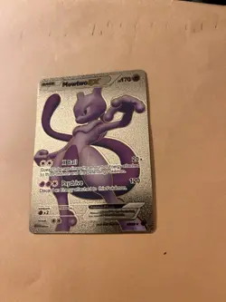 Pokemon Mewtwo Gold Foil Fan Card 98/99 Great Condition - Image 1