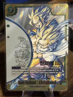 Son Gohan: Childhood FB01-140 SCR Manga Booster 02 Dragon Ball Card English - Image 3