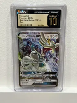Drampa GX 115/145 Guarding Rising CGC Pristine 10 Graded Pokemon Card 💎 POP 2 - Image 1