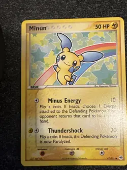 Pokemon 2004 Minun TCG Card (67/101) EX Hidden Legends, Nintendo CCG, Reg NM - Image 1