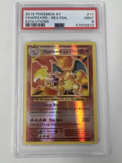 2016 Pokemon XY Evolutions Charizard Reverse Holo PSA 9 MINT - Image 1
