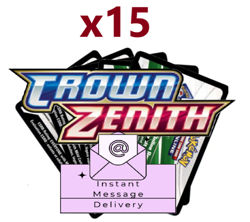 Pokemon - Crown Zenith - x15 - Digital Code- TCG Live - (ebay message Delivery) - Image 1