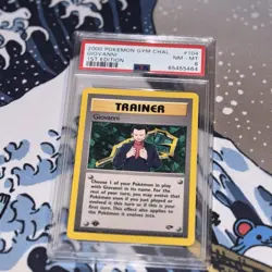 2000 Pokemon Gym Challenge #104 Giovanni 1st Edition PSA 8 NM-MT 104/132 - Image 1