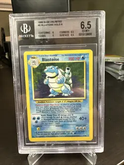 Pokemon Blastoise 002/102 Base Set Holo , BGS 6.5 With Subgrades - Image 1