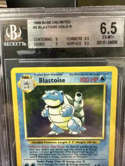 Pokemon Blastoise 002/102 Base Set Holo , BGS 6.5 With Subgrades - Image 2